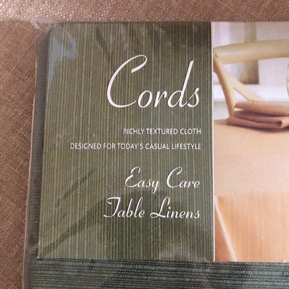 cords oblong sage table linens - Picture 3 of 8